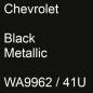 Preview: Chevrolet, Black Metallic, WA9962 / 41U.